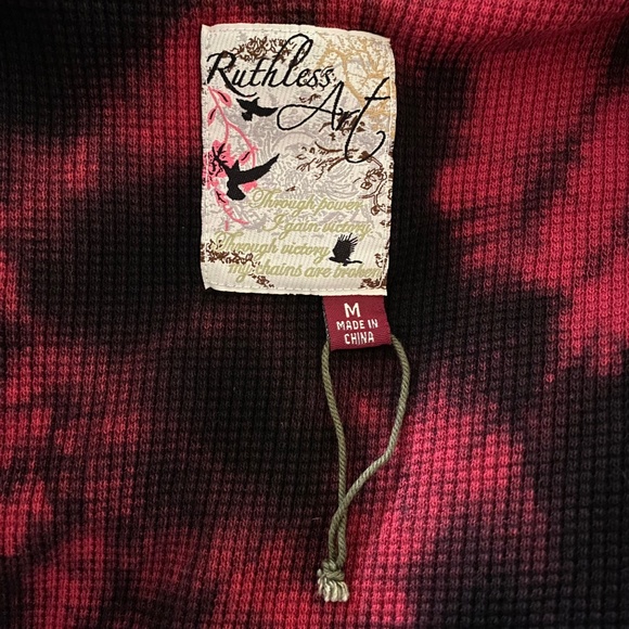 Ruthless Art Embroidered Rhinestone Embellished Black Hoodie Medium - Picture 16 of 17